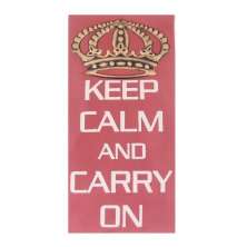 Quadro De Tecido: Keep Calm And Carry On