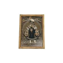 Quadro Decorativa Quarto Sala Popeye Bluto 20X30Cm Madeira