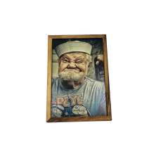 Quadro Decorativa Quarto Sala Popeye Careta 20X30Cm Madeira