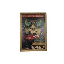 Quadro Decorativa Quarto Sala Quadrinho 20x30 Speed Madeira