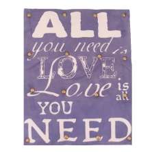 Quadro Tecido ''All You Need Is Love''