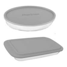 Conjunto De Assadeiras Marinex Com Tampa 2 Peças