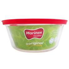 Pote Redondo Tigela De Vidro 1,2l Médio com Tampa Plástica Facilitá Marinex