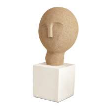 Escultura Decorativa Face Bege