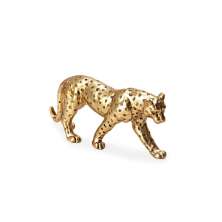 Escultura Decorativa Leopardo I Dourada