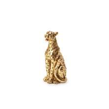Escultura Decorativa Leopardo II Dourada