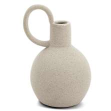Minivaso Decorativo Alça 14x10 cm Cinza