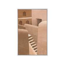 Quadro Decorativo Escadas Marrom Claro