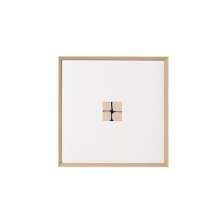 Quadro Decorativo Minimal I Madeira e Branco