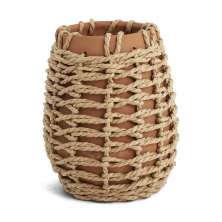 Vaso Decorativo Trama 18x15 cm Marrom