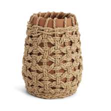 Vaso Decorativo Trama 22x17 cm Marrom