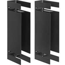 Kit 2 Mãos Francesas Pretas Suportes para Prateleiras MDF 1,