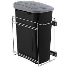Lixeira 15L Preta com Tampa Click Deslizante de Embutir no Armário para Cozinha Masutti