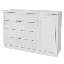 Cômoda Infantil Tutto New 1 Porta e 4 Gavetas Branco Soft - Matic Móveis