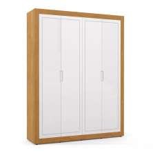 Guarda Roupa Infantil Tutto New 4 Portas Freijó/Branco Soft - Matic Móveis