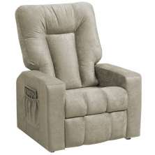 Poltrona do Papai Reclinável Pallas MX5 Suede Pena Bege B-374 - Matrix