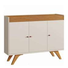 Buffet Madrid 3 Portas Mavaular Off White Naturalle