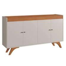 Buffet Madrid 4 Portas Mavaular Off White Naturalle