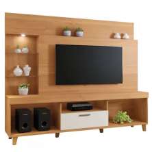 Home para TV até 65 Polegadas 1 Porta Veneza Mavaular Naturalle/Off White