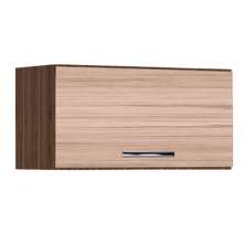 Armário Aéreo para Cozinha 60cm Porta Basculante Vitória Castanho/Avelã - Montanaris Decor