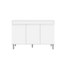 Balcão de Cozinha Manu para Pia de 1,20cm S/Tampo Branco - Montanaris Decor