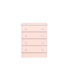 Cômoda  4Gavetas Doce Sonho Rosa Acetinado - Montanaris Decor