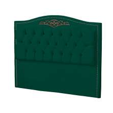 Cabeceira Casal Queen 160cm Decorativa Maitê Veludo Verde - Montanaris Decor