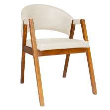 Cadeira Decorativa Antonela Veludo Bege  - Montanaris Decor
