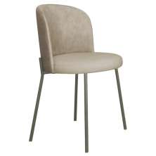 Cadeira Decorativa Elegance Base Titanium Courino - Montanaris Decor