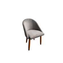 Cadeira jantar Meia Lua Veludo Cinza - Montanaris Decor