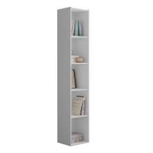 Estante Para Livros com 4 Prateleiras 33cm Julia Branco - Montanaris Decor