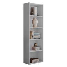 Estante Para Livros com 4 Prateleiras 60cm Julia Branco - Montanaris Decor