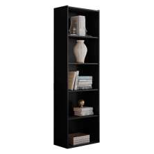 Estante Para Livros com 4 Prateleiras 60cm Julia Preto - Montanaris Decor