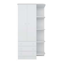 Guarda Roupa 2Portas 3Gavetas Doce Sonho Branco - Montanaris Decor