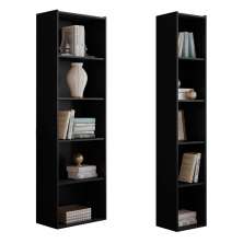Kit Livreiro para Home Office de 60cm e 33 cm Julia Preto - Montanaris Decor