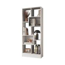 Livreiro c/8 Nichos Sala de Estar Escritório 4815 Branco - Montanaris Decor