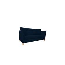 Namoradeira Decorativa Sala Estar Isis 3 Lugares 1,80 Veludo Azul Marinho - Montanaris Decor