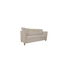 Namoradeira Decorativa Sala Estar Isis 3 Lugares 1,80 Veludo Bege - Montanaris Decor