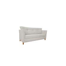 Namoradeira Decorativa Sala Estar Isis 3 Lugares 1,80 Veludo Marfim  - Montanaris Decor