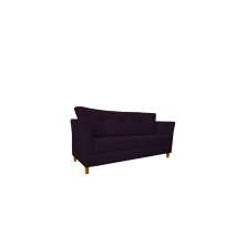 Namoradeira Decorativa Sala Estar Isis 3 Lugares 1,80 Veludo Roxo - Montanaris Decor