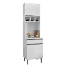 Paneleiro 4 Portas para Cozinha Madrid Branco - Montanaris Decor