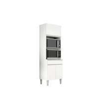 Paneleiro Torre Quente  3 Portas para Cozinha Madrid Branco - Montanaris Decor