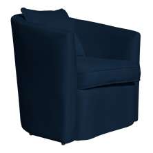 Poltrona Decorativa Alana Veludo Azul Marinho  - Montanaris Decor