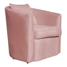 Poltrona Decorativa Alana Veludo Rosa - Montanaris Decor