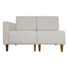 Poltrona Decorativa Alice S/Braça Esquerda Veludo Bege - Montanris Decor