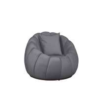 Poltrona Decorativa Concha C/Almofada Veludo Cinza - Montanaris Decor