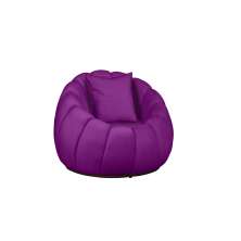 Poltrona Decorativa Concha C/Almofada Veludo Roxo - Montanaris Decor