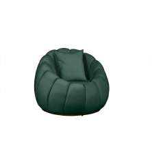 Poltrona Decorativa Concha C/Almofada Veludo Verde - Montanaris Decor