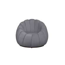 Poltrona Decorativa Concha Veludo Cinza - Montanaris Decor