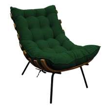Poltrona Decorativa Costela Veludo Verde - Montanaris Decor
